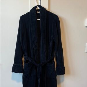 Cozy Dark Blue Plush Robe